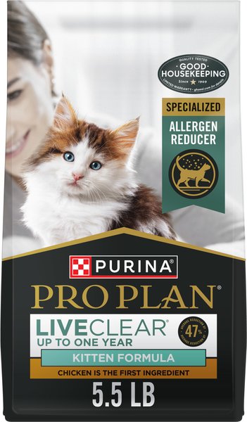 Purina Pro Plan LiveClear Dry Cat Food for Kittens Chicken & Rice Formula