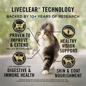 Purina Pro Plan LIVECLEAR Adult 7+ Prime Plus Longer Life Formula Dry Cat Food, 5.5-lb bag