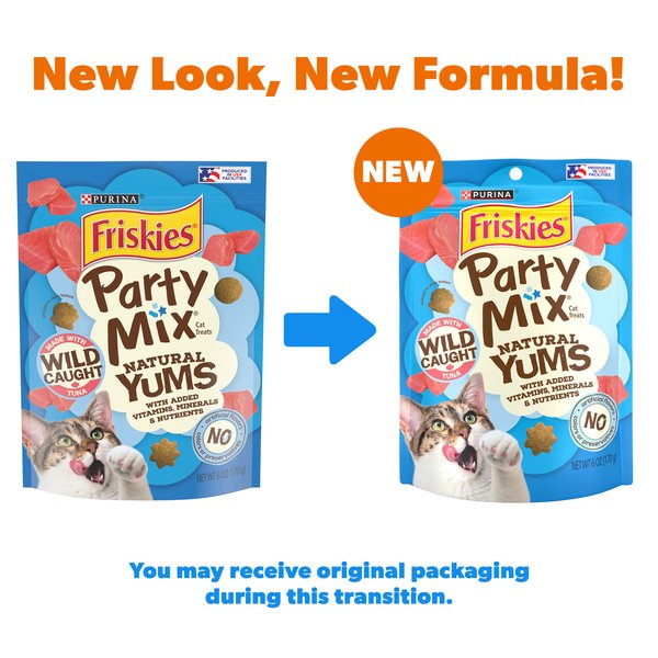 Friskies Party Mix Natural Yums with Real Tuna Cat Treats