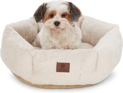 American Kennel Club Donut Bolster Dog Bed, Tan, 20-in