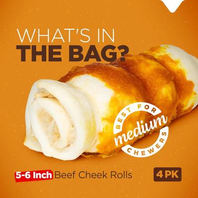 Show full view: Natural Farm 5 to 6-inch Cheek Roll Chicken Flavor Dog Chews, 4 count slide 3 of 7