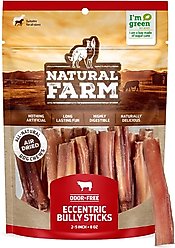Natural Farm 2 to 5-inch Eccentric Bully Sticks Dog Treats, 8-oz bag