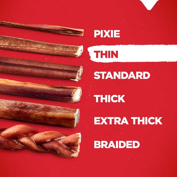 Natural Farm 4-inch Thin Bully Sticks Dog Treats
