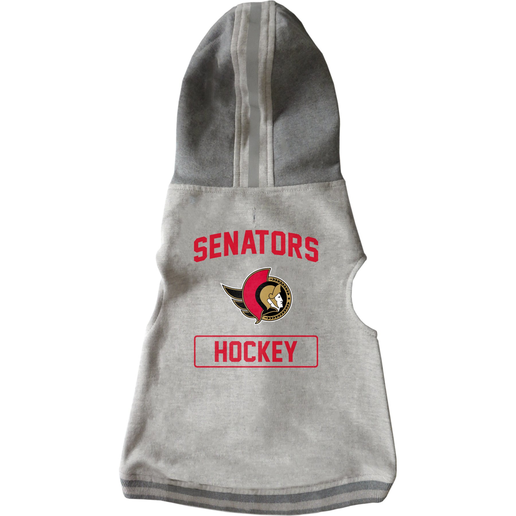 Littlearth NHL Dog & Cat Hooded Crewneck Sweater, Ottawa Senators, X-Large