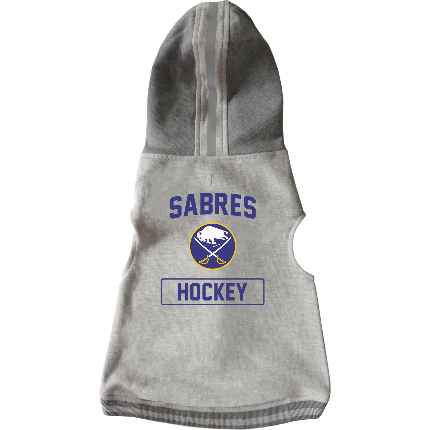 Littlearth NHL Dog & Cat Hooded Crewneck Sweater, Buffalo Sabres, Large