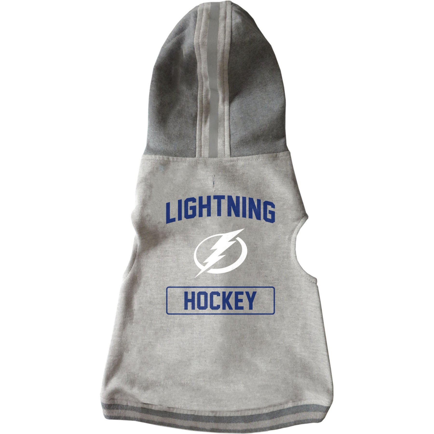 Littlearth NHL Dog & Cat Hooded Crewneck Sweater, Tampa Bay Lightning, Medium
