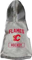 Littlearth NHL Dog & Cat Hooded Crewneck Sweater, Calgary Flames, Medium