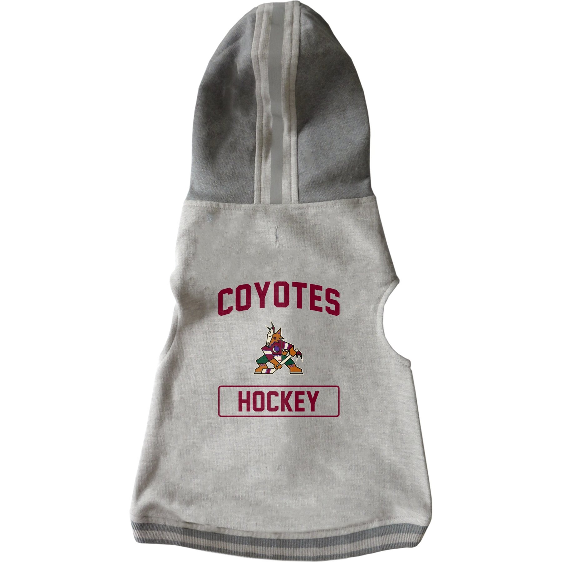 Littlearth NHL Dog & Cat Hooded Crewneck Sweater, Arizona Coyotes, Large