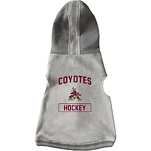 Littlearth NHL Dog & Cat Hooded Crewneck Sweater, Large, Arizona Coyotes