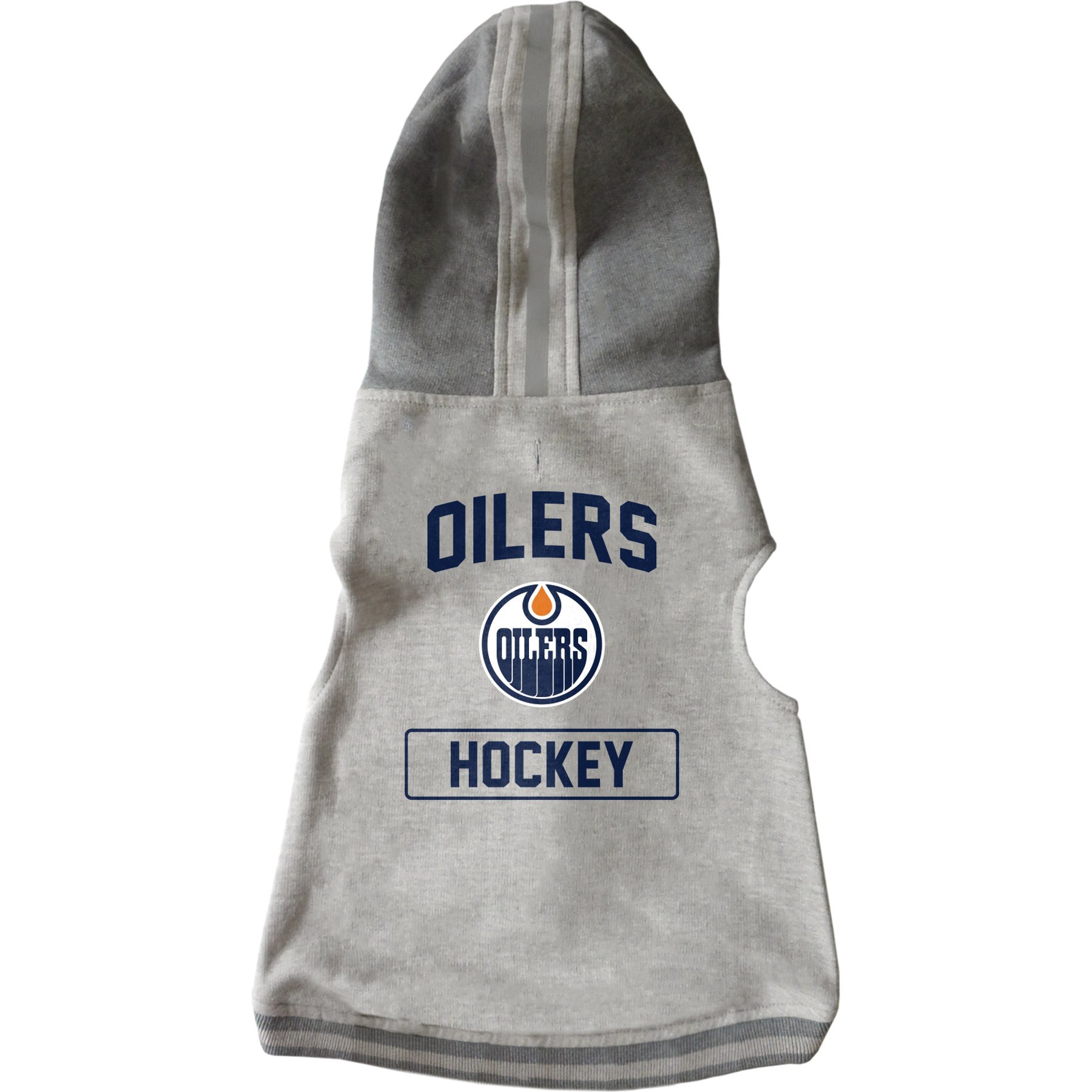 Littlearth NHL Dog & Cat Hooded Crewneck Sweater, Edmonton Oilers, Large