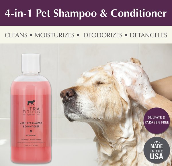 Show full view: Ultra Collection Coconut Cove 4-in-1 Dog Shampoo & Conditioner, 16-fl oz bottle slide 2 of 6