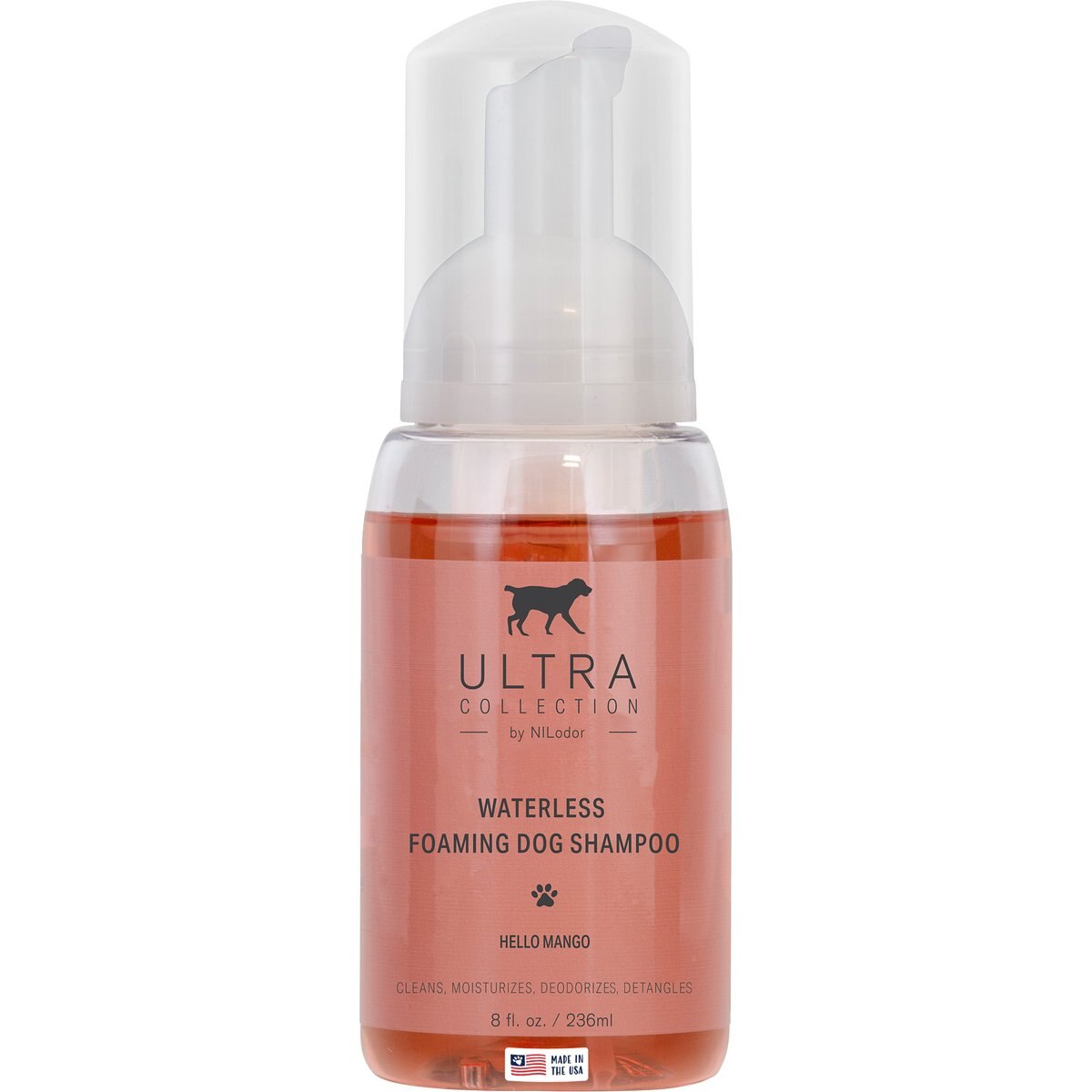 Ultra Collection Mango & Pomegranate Waterless Foaming Dog Shampoo, 8-fl oz bottle