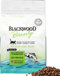 Blackwood Bounty Grain-Free Whitefish & Lentil Recipe Dry Cat Food, 2-lb bag
