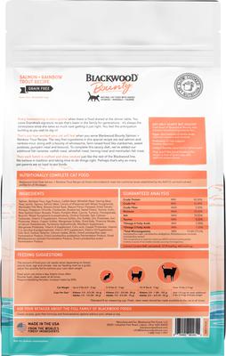Show full view: Blackwood Bounty Grain-Free Salmon & Rainbow Trout Recipe Dry Cat Food, 4.5-lb bag slide 7 of 9