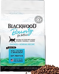 Blackwood Bounty Grain-Free Chicken & Herring Recipe Dry Kitten Food, 4.5-lb bag