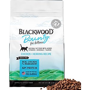 Blackwood Bounty Grain-Free Chicken & Herring Recipe Dry Kitten Food, 4.5-lb bag