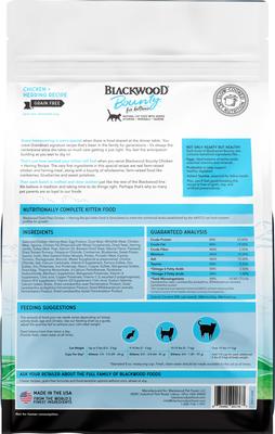Show full view: Blackwood Bounty Grain-Free Chicken & Herring Recipe Dry Kitten Food, 2-lb bag slide 7 of 9