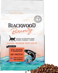 Blackwood Bounty Grain-Free Salmon & Rainbow Trout Recipe Dry Cat Food, 2-lb bag