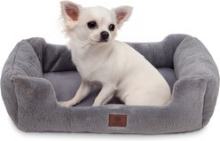 American Kennel Club Cuddler Low Profile Entrance Dog Bed, Gray, 25-in