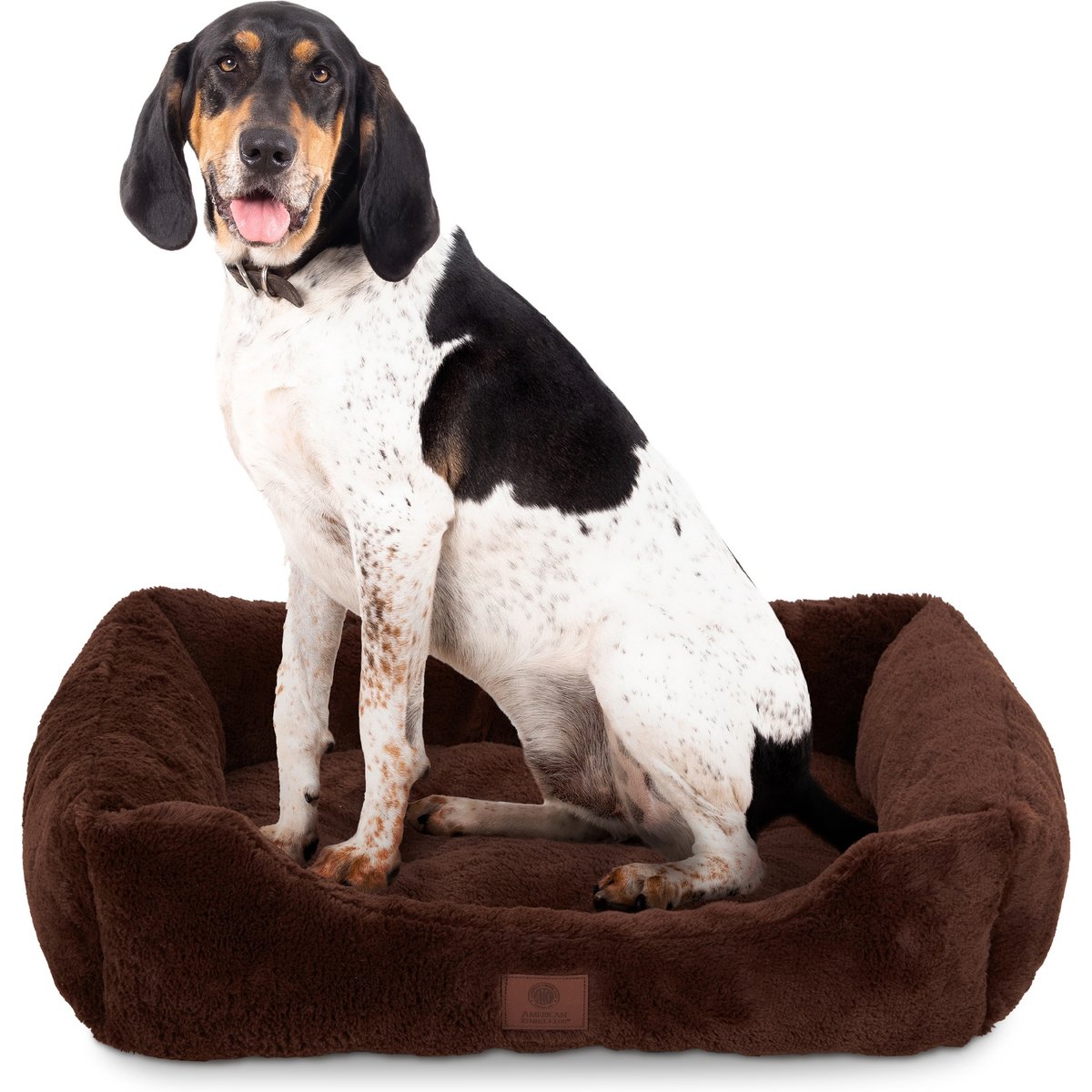 American Kennel Club Cuddler Low Profile Entrance Dog Bed, Brown, 30-in