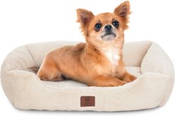 American Kennel Club Cuddler Low Profile Entrance Dog Bed, Beige, 25-in