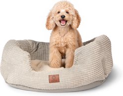 American Kennel Club Clamshell Cuddler Dog Bed, 26-in, Gray