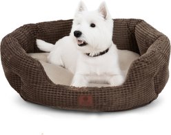 American Kennel Club Clamshell Cuddler Dog Bed, 26-in, Brown