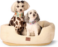 American Kennel Club Clamshell Cuddler Dog Bed, 26-in, Beige