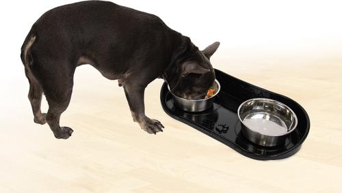 Show full view: PetAble Non-Skid Dog Bowl Tray, Black, 6-in slide 2 of 5