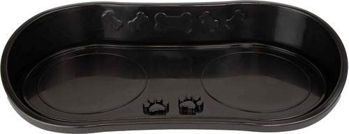Show full view: PetAble Non-Skid Dog Bowl Tray, Black, 6-in slide 3 of 5