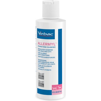Virbac Virbac ALLERMYL Piroctone Olamine Medicated Dog Shampoo, 8-fl oz bottle