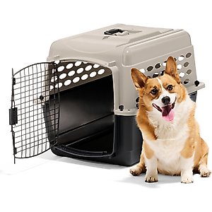 Aspen Pet Traditional Dog & Cat Kennel, Gray/Black