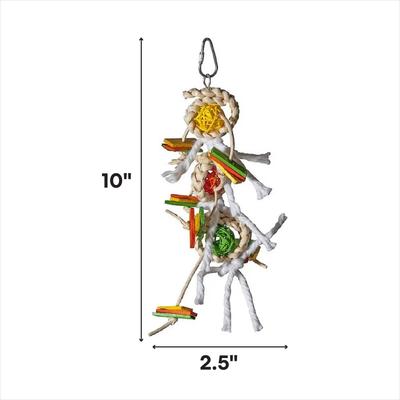 Show full view: Caitec Featherland Paradise Weaved Shredder & Wicker Ball Bird Toy, Small slide 2 of 2