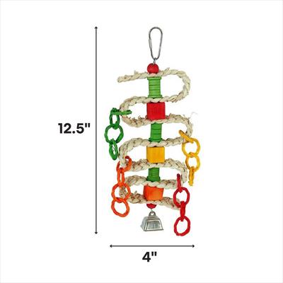 Show full view: Caitec Featherland Paradise Braided Spools & Blocks Bird Toy slide 2 of 3