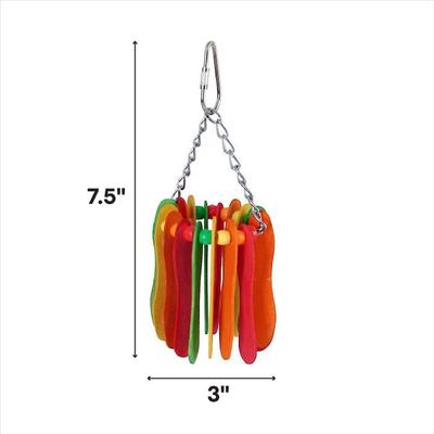 Show full view: Caitec Featherland Paradise Hanging Paddles Bird Toy slide 2 of 3