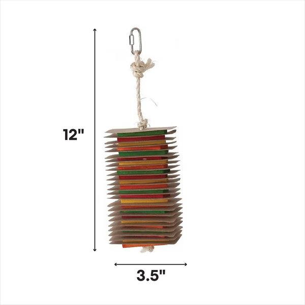 Caitec Featherland Paradise Chipboard & Wood Slats Bird Toy, Medium