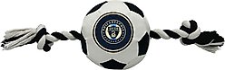 Pets First Philadelphia Union Soccer Ball Squeaky Rope Dog Toy slide 1 of 5