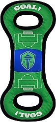 Pets First Seattle Sounders FC Soccer Field Squeaky Dog Tug Toy