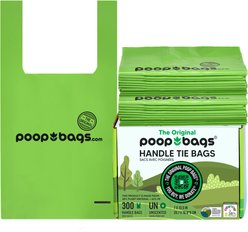 The Original Poop Bags Dog Waste Bags with Tie Handles, 300 count