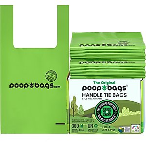 The Original Poop Bags Dog Waste Bags with Tie Handles, 300 count