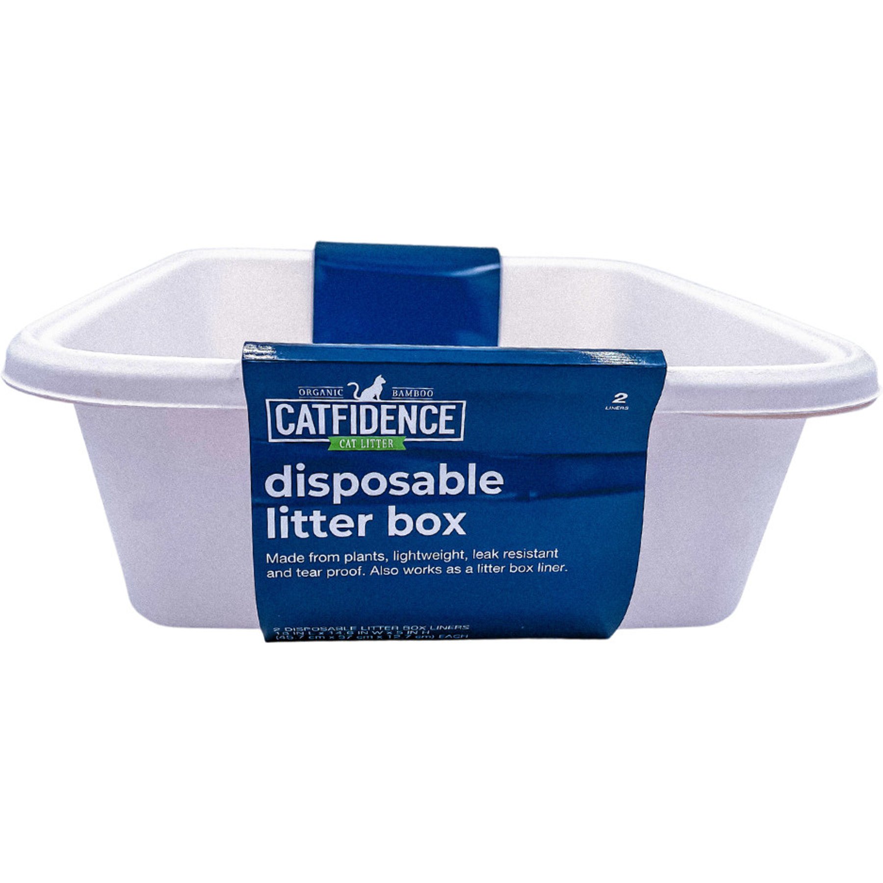 Catfidence Disposable Cat Litter Box, 2 count