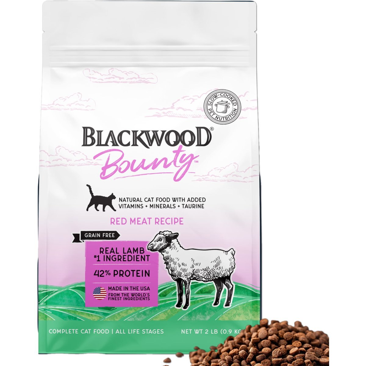 Blackwood Bounty Grain-Free Red Meat Slow Cooked Dry Cat Food, 2-lb bag