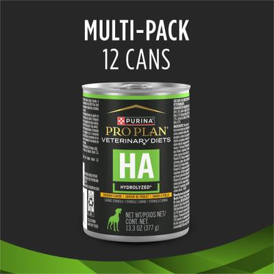 Show full view: Purina Pro Plan Veterinary Diets HA Hydrolyzed Chicken Flavor Wet Dog Food, 13.3-oz, case of 12 slide 3 of 12
