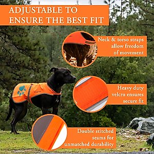 SafetyPUP XD Reflective Dog Vest, Orange, Large