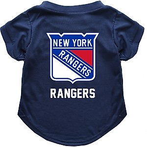 Littlearth NHL Dog & Cat T-Shirt, Small, New York Rangers