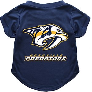 Littlearth NHL Dog & Cat T-Shirt, Large, Nashville Predators