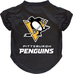 Littlearth NHL Dog & Cat T-Shirt, X-Small, Pittsburgh Penguins