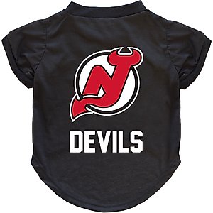 Littlearth NHL Dog & Cat T-Shirt, X-Large, New Jersey Devils
