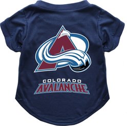 Littlearth NHL Dog & Cat T-Shirt, Medium, Colorado Avalanche