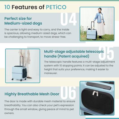 Show full view: PETiCO iCO Dog & Cat Carrier, Sky Blue, 25-in slide 9 of 11